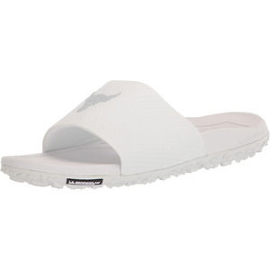 Under Armour UA Project Rock Brahma Bull Slides Sandals 3025237-101 Men's size 8